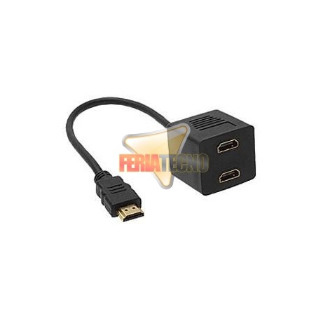 Splitter hdmi 1 a 2 sin alimentación una entrada 2 salidas - Complus - ID  606526