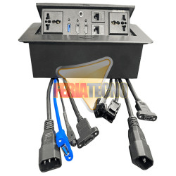 Caja Conexión Multimedia Empotrable HDMI 4K USB 3.0 RJ45 Enchufes