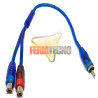 ADAPTADOR DE AUDIO RCA MACHO A 2 RCA HEMBRA