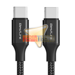 Cable USB-C a USB-C 60W Carga y Datos Trenzado 1mt
