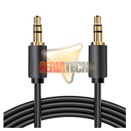 Cable de Audio Plug 3.5mm 25 Mts Macho-Macho Baño Oro .