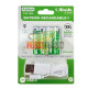 Pilas Recargables AAA 1100mWh Carga Directa USB-C x4 Unidades