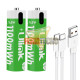 Pilas Recargables AAA 1100mWh Carga Directa USB-C x2 Unidades