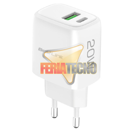 CARGADOR USB CORRIENTE, 2 PUERTOS. 2100 AMP MAX.