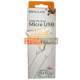 CABLE MICRO USB A USB FUJITEL, COLOR BLANCO, PLANO