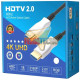 CABLE HDMI 2.0 4K 30 MTS. M/M, FIBRA OPTICA, CONEC. BAÑO ORO.