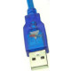 CABLE USB A-A M/M 1,5 MTS.COLOR AZUL