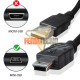 CABLE USB 2.0 A MINI USB 5 PINES, 1,8 MTS.