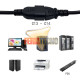CABLE DE PODER MACHO HEMBRA 1,5 MTS. UPS, MONITOR.
