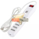 ALARGADOR 6 TOMAS Y 2 USB, 1.5 METROS. SWITCH ON/OF. BLANCO