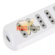 ALARGADOR 6 TOMAS Y 2 USB, 1.5 METROS. SWITCH ON/OF. BLANCO