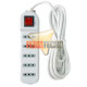 ALARGADOR 4 TOMAS 5 METROS. SWITCH ON/OF. BLANCO