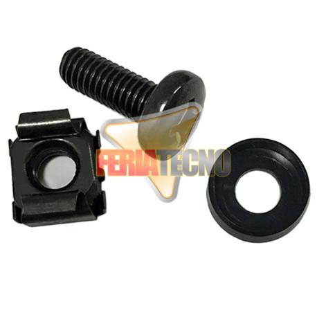 Kit Tuerca Enjaulada M6 Tornillo Y Golilla Para Rack X25 Unidades