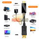 CABLE HDMI A DISPLAY PORT 1 METRO, ENERGIZADO POR USB. NEGRO