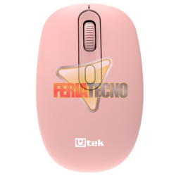 Mouse Inalambrico 2.4 GHz Optico Rosado USB Utek