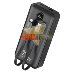 BATERIA EXTERNA POWERBANK, 20.000 MAH, COLOR NEGRO