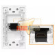 PLACA A MURO 1 PUERTO HDMI H/H 90°, TIPO COPLA