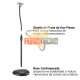 Par Soporte Pedestal Parlante 3 Anclajes Ajustable 76-103cm Base Pesada