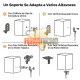 Par Soporte Pedestal Parlante 3 Anclajes Ajustable 76-103cm Base Pesada