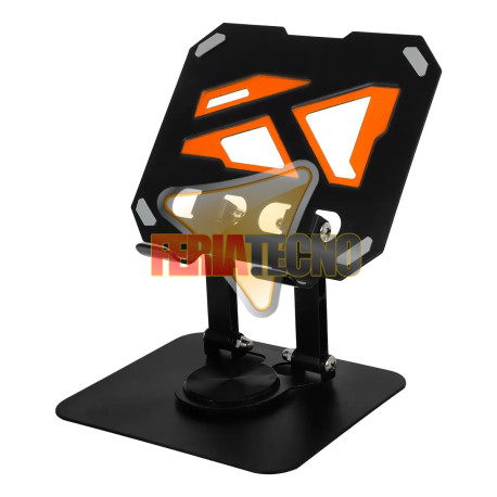 Soporte Aluminio para Tablets y Notebook Hasta 13” Giratorio Plegable