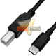 Cable Impresora USB-C a Tipo B Macho a Macho 1.5 Metros