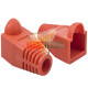 FUNDA, CAPUCHON PARA CONECTOR RJ45, 100 UNI. NARANJO