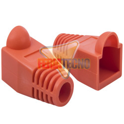 FUNDA, CAPUCHON PARA CONECTOR RJ45, 100 UNI. NARANJO