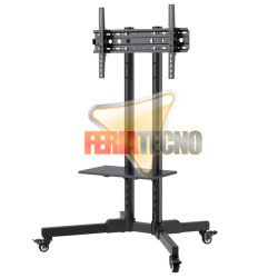 Pedestal Móvil para TV 32 a 70 Con Ruedas y Bandeja Central