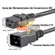 Cable de Poder Macho Hembra C19 a C20 1,8 Metros UPS Servidor