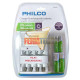 Cargador de Pilas AA AAA y Bateria 9V Incluye 2 AA + 2 AAA Philco