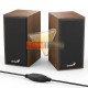 Parlantes PC Genius SP-HF180 Madera USB Aux 3.5mm Stereo