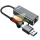 Adaptador Red RJ45 Gigabit USB 3.0 y USB-C Hibrido 1000Mbps