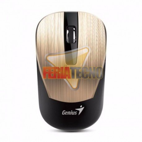 MOUSE OPTICO INALAMBRICO GENIUS USB, NX-7015, NEGRO/DORADO