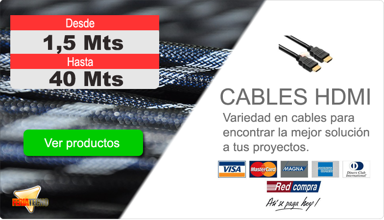 Variedad en cables hdmi, ir a categoria...