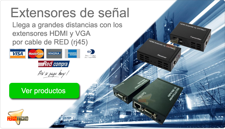 Extensores de señal HDMI y VGA